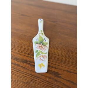 Andrea By Sadek Floral Cake Server Pink Purple Flowers & Berries